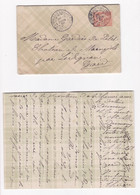 Enveloppe Et Lettre 1901, Sainte Marie De La Mer Pour Le Château De Maruejols Par Lédignan - Covers & Documents
