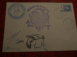 Delcampe - LETTRE EXPEDITION GROENLAND 1979 GROUPE DE RECHERCHES EN ECOLOGIE ARTICQUE AVEC SIGNATURES - Forschungsprogramme