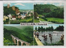 5448 KASTELLAUN, Schwimmbad, Sulzmühle, Höhenbahn, Ortsansicht, 1964 - Kastellaun