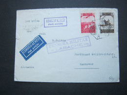 Delcampe - Spanisch-Marokko , 1938 , Luftpostbrief Mit Zensur  LARACHE  Nach Deutschland - Spanisch-Marokko