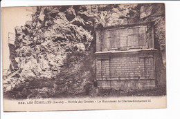 Delcampe - 983 - LES ECHELLES - Entrée Des Grottes - Le Monument De Charles-Emmanuel II - Les Echelles