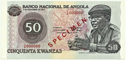 Angola - 50 Kwanzas - 14.08.1979 - Pick 114.s - SPECIMEN - Unc. - Camarada Dr. Agostinho Neto - Angola