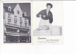 Janine De Cancale (35) - Restaurant-Hôtel Carte Commerciale 2 Volets - Werbung