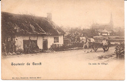 SOUVENIR DE GENCK UN COIN DE VILLAGE PAARD MET KAR ATTELAGE  Ca 1905 Re 818 /d4 - Genk