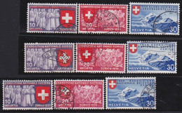 Schweiz    .    Yvert     .   320/328    .       O     .     Gestempelt - Used Stamps