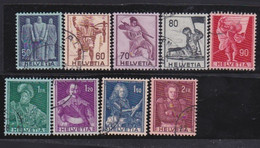 Schweiz    .    Yvert     .    358/366     .       O     .     Gestempelt - Used Stamps