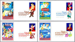 Delcampe - DISNEY VILLAINS - VILLANOS DE DISNEY. Set 10 FDC - Matasellos Digitales A Color. Anaheim CA 2017 - Disney