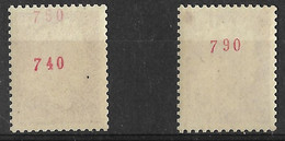 Delcampe - France N° 1536b Et 1536Bc Roulette  Marianne De Cheffer Neuf** - Roulettes