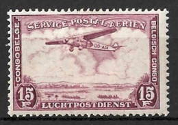 BELGIAN CONGO....." 1934..."......FOLKER, PLANE........15f..........SG203..........MH.. - Unused Stamps