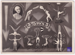 3 Tyro's RARE Photo 17,5x12,5cm Montage 1920/30s Cabaret Cirque Acrobatie Spectacle Art Artiste Insolite Circus C9-8 - Famous People