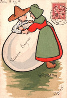 Cpa Illustrateur - M. M. VIENNE N°146 - Pâques Viennoise - Gaufrée - 1903 - Vienne