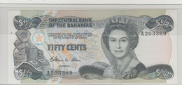 The Central Bank Of Bahamas Fifty Cents  Elisabetta II Pick 42a Unc.  L. 1974 ( 1984 ) - Bahamas