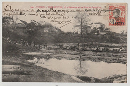 Delcampe - CPA--ASIE VIET-NAM - TONKIN - THAI-NGUYEN - La Résidence Et Les Rives Du Song-Cau// PEU CONNUE CIRCULEE + TIMBRE//1921 - Vietnam