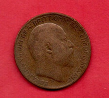 Delcampe - UK, 1908,  1 Penny , Edward VII, KM794.2, C2238 - 1 Penny