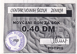 Bosnia And Herzegovina, To The Army Of Bosnia And Herzegovina, A Voucher For Juice - Bosnia Erzegovina