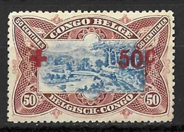 BELGIAN CONGO......" 1918...".........50c ON 50c...........SG83.........MH.. - Unused Stamps