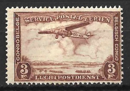 BELGIAN CONGO......" 1934.."......FOKKER, PLANE.......3f.......SG200......,MH.. - Unused Stamps