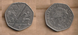 GRAN BRETAÑA 50 PENCE ( Commonwealth Games) 2014  Copper-nickel • 8 G • ⌀ 27.3 Mm KM# 1311 - 50 Pence