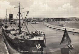 Delcampe - CARTOLINA  PESCARA,ABRUZZO,PORTO CANALE-STORIA,MEMORIA,CULTURA,RELIGIONE,IMPERO ROMANO,BELLA ITALIA,VIAGGIATA 1962 - Pescara