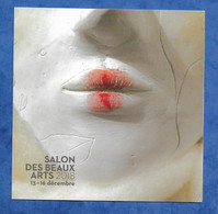 Delcampe - Ticket D' Entrée - Invitation Au Salon Des Beaux Arts De Paris Au Carrousel Du Louvre Sous Le Patronage De Mr E Macron - Tickets D'entrée