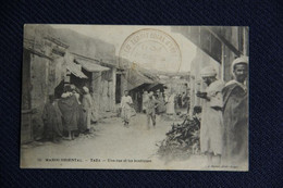 Delcampe - MAROC - TAZA : Une Rue Et Des Boutiques - Taza