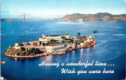 Delcampe - (2 Oø 9) VERY OLD -  USA - Golden Gate Bridge & Alcatraz Jail (Prison) - Gefängnis & Insassen