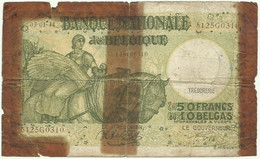 Belgium - 50 Francs Ou 10 Belgas - 03.01.1944 - Pick: 106 - Banque Nationale De Belgique - 50 Francos-10 Belgas