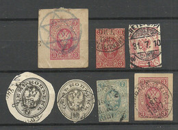 Imperial Russia Russland - Postal Stationery Cut Outs, 7 Pcs,  Used - Andere & Zonder Classificatie