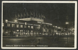 Delcampe - STUTTGARD - Hindenburgbau, Dinkelacker Märzen, Münchner Löwenbräu - Svastika - La Nuit, By Night 1942 Old Postcard 07414 - Stuttgart