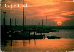 Massachusetts Cape Cod Greetings The Harbor At Sunset - Cape Cod