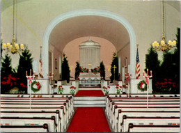 New York Long Island Cold Spring Harbor St John's Church Interior View With Christmas Decorations - Long Island