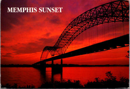 Tennessee Memphis Hernando De Soto Bridge At Sunset - Memphis