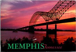 Tennessee Memphis Hernando De Soto Bridge At Sunset - Memphis