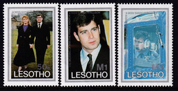 Delcampe - Lesotho 1986 Royal Wedding Sc 545-47 Mint Never Hinged. - Lesotho (1966-...)