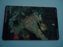 TURKEY USED  CARDS  FISH FISHES  MARINE LIFE  100 - Pesci