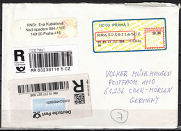 179u * TSCHECHEI * EINSCHREIBEBRRIEF VON PRAG NACH OBER-MÖRLEN **!! - Storia Postale