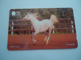 OMAN  PREPAID  USED CARDS ANIMALS  HORSES - Chevaux