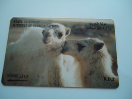 Delcampe - KUWAIT  USED CARDS ANIMALS   CAMELS - Kuwait