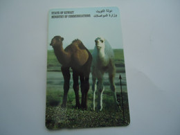 Delcampe - KUWAIT  USED CARDS ANIMALS   CAMELS - Kuwait