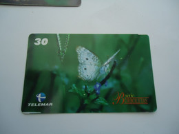 BRAZIL USED CARDS BUTTERFLIES - Vlinders