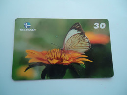 BRAZIL USED CARDS BUTTERFLIES - Papillons