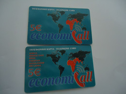 GREECE USED PREPAID 2   CARDS  ECONOMICALL - Selva