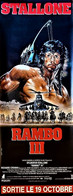 Affiche 60 X 160 Cm 100 % Originale De 1988 Rambo III Sylvester Stallone - Affiches & Posters