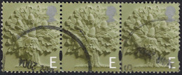 GREAT BRITAIN 2001 QEII European Postage Olive-Green & Silver 3 Off Joined Oak Tree SGEN3 - Inglaterra