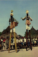 Masques Africains Danseurs Sur Echasses Guinée RV Pub Soufrane - Guinée