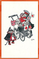 Delcampe - D004_ARTIST H. ZILLE * CHILDREN BEING CARRIED In HUGE PRAM * WRITTEEN BACKSIDE, SEE SCANS - Rotes Kreuz