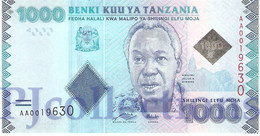 TANZANIA 1000 SHILINGI 2010 PICK 41 UNC PREFIX "AA" - Tansania