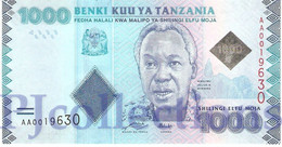 TANZANIA 1000 SHILINGI 2010 PICK 41 UNC PREFIX "AA" - Tanzanie