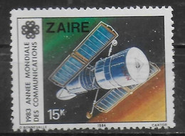Delcampe - ZAIRE    N° 1155   * *  Communication Espace Satellite - Télécom