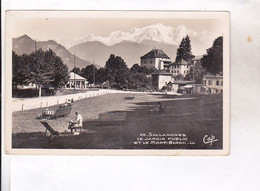 Delcampe - CPA PHOTO DPT  74 SALANCHES , LE JARDIN PUBLIC  ET LE MONT BLANC - Sallanches